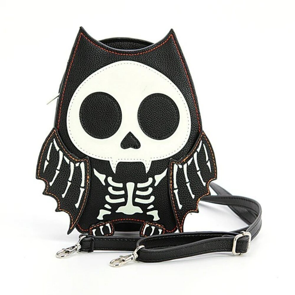 Glow in the Dark Skeleton Bat Crossbody Bag NWT​​